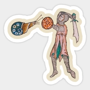 Medieval Snail War Sticker